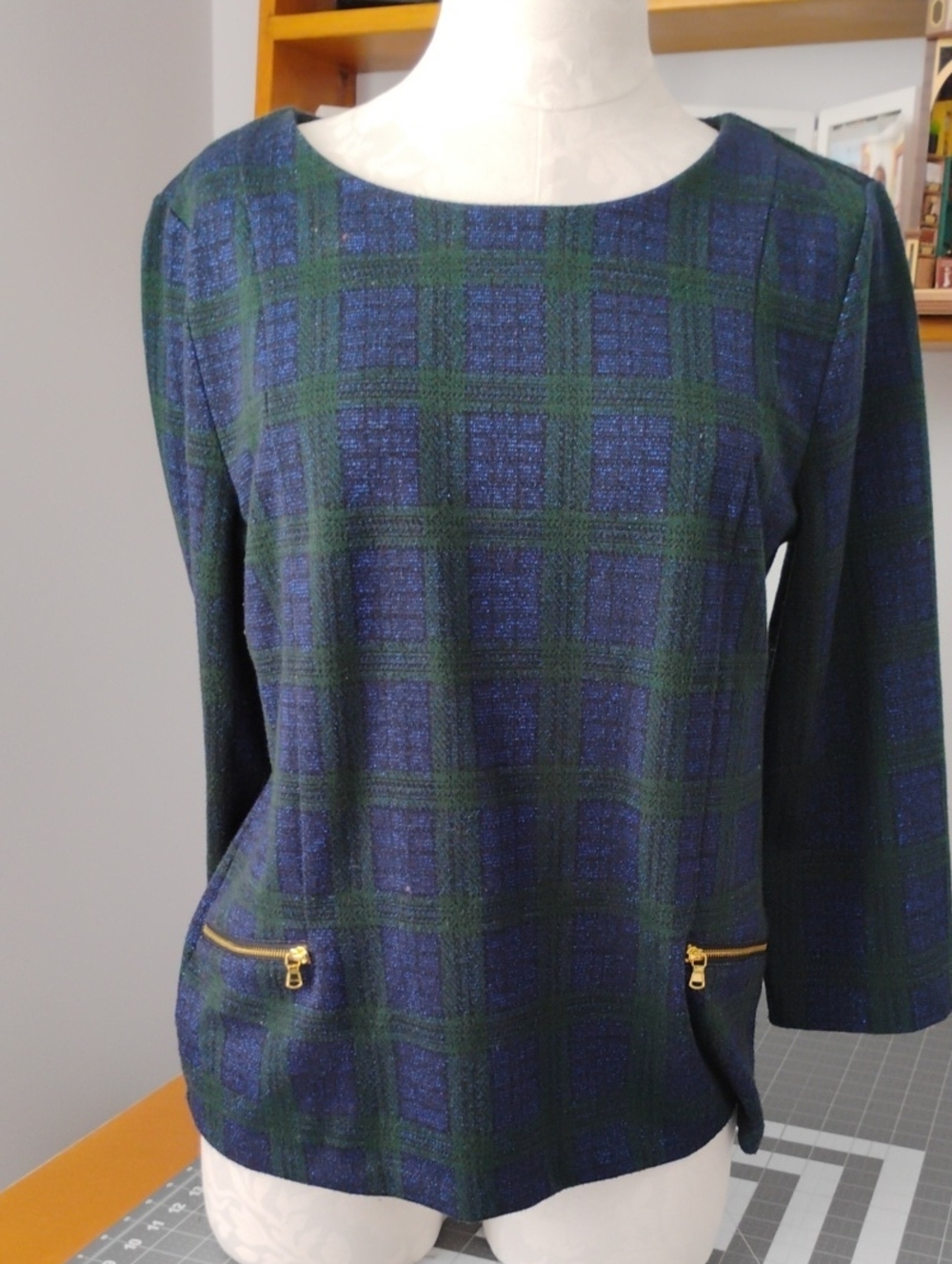 Talbot's Blue and Green Top